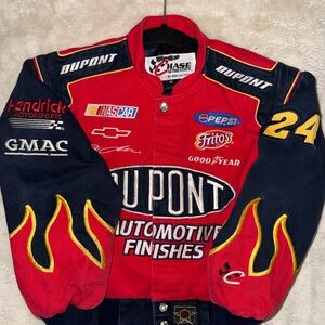 Chase Authentics Racing Jacket - Red with Black Trim